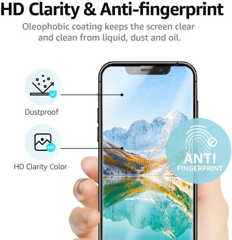 3PCS Protective Glass on For iPhone