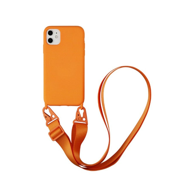 Silicone Lanyard Phone Case For iPhone