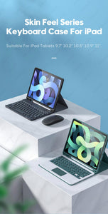 Touchpad Mouse Keyboard Case For iPad