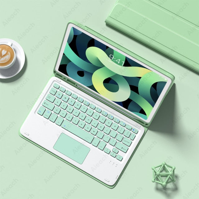 Touchpad Mouse Keyboard Case For iPad