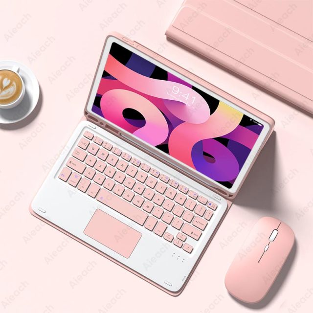 Touchpad Mouse Keyboard Case For iPad
