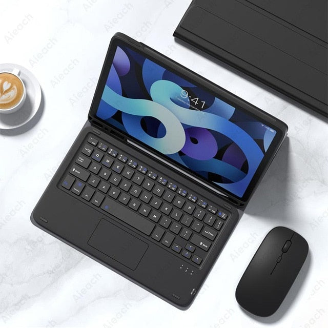 Touchpad Mouse Keyboard Case For iPad