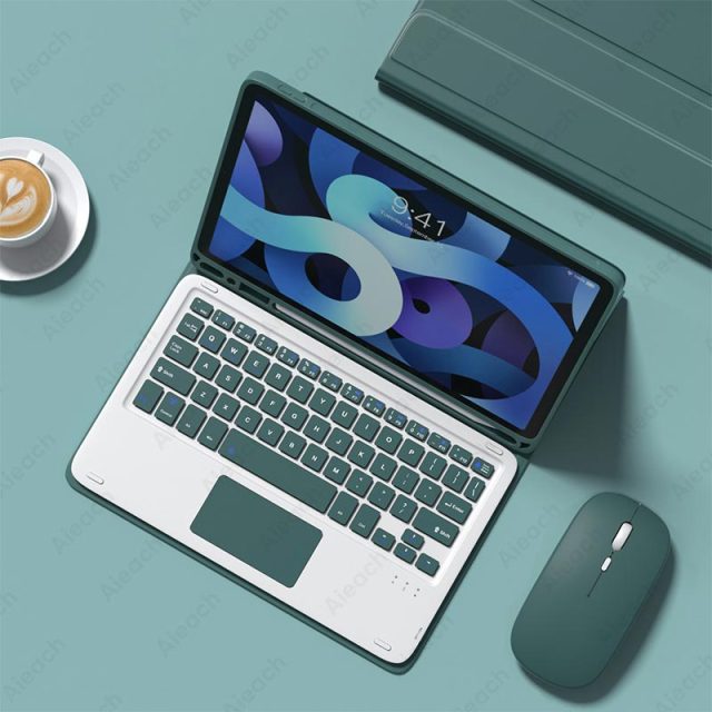 Touchpad Mouse Keyboard Case For iPad