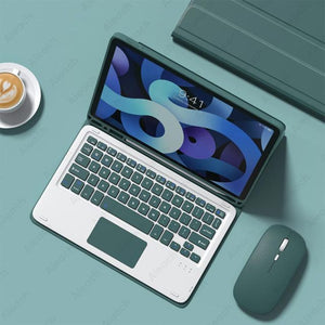 Touchpad Mouse Keyboard Case For iPad
