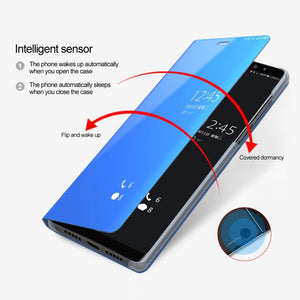 Smart Mirror Flip Phone Case For Huawei Honor