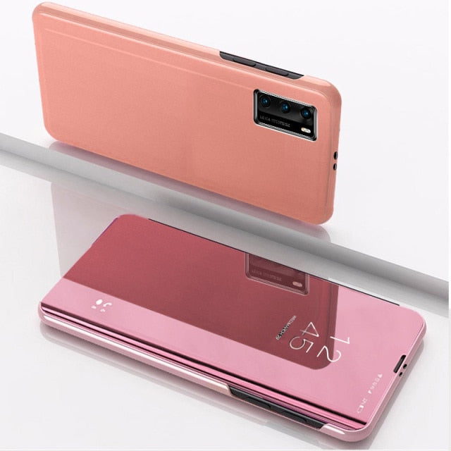 Smart Mirror Flip Phone Case For Huawei Honor